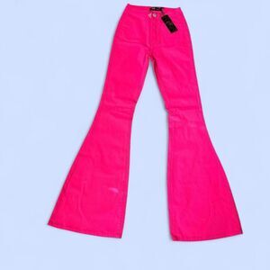 JC & JQ NWT Hot pink flare stretch jeans women's small